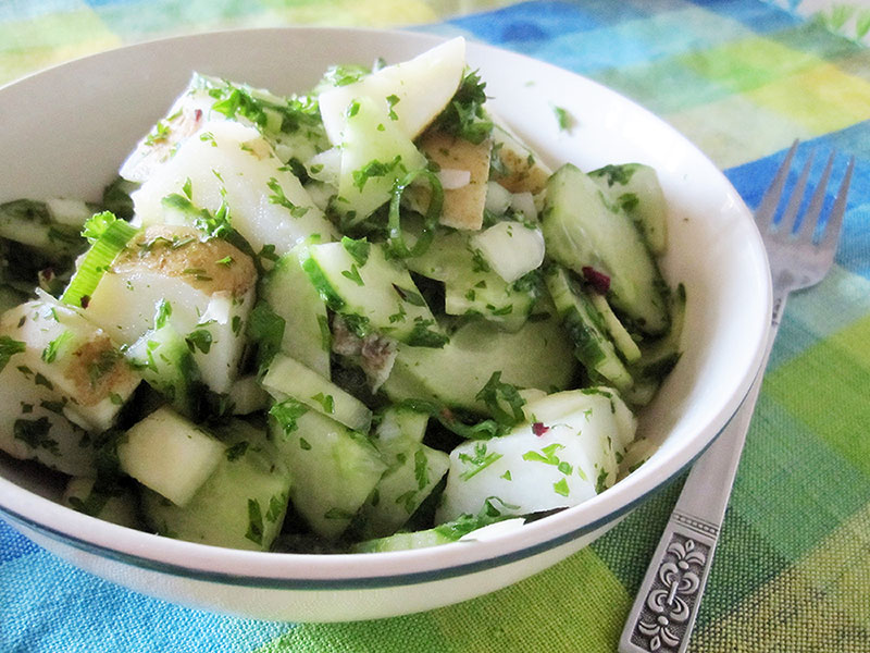 Vegan Gluten free Potato Cucumber Salad 2
