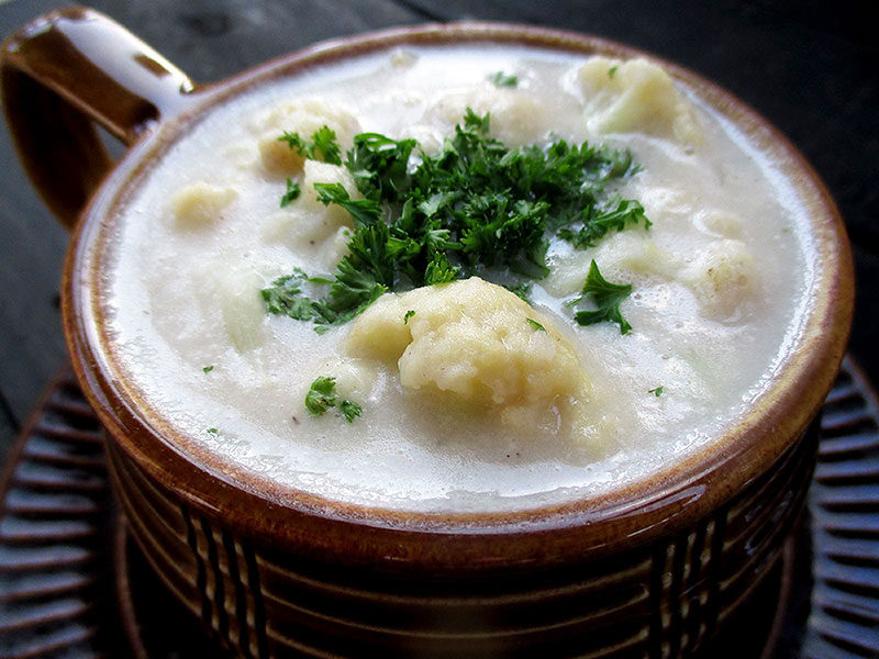 Vegan Gluten free Cauli Potato Soup Recipe