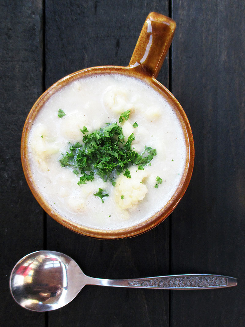 Vegan Gluten free Cauli Potato Soup