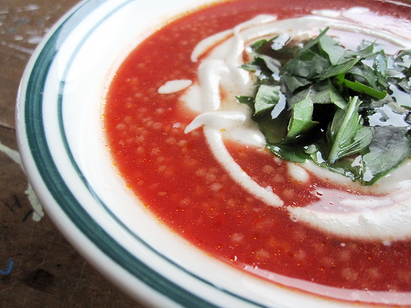 Vegan Gluten free Tomato Millet Soup Recipe