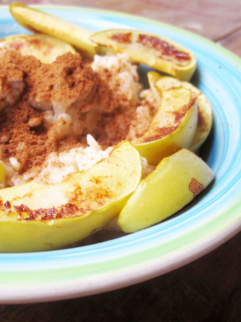 Vegan Gluten-free Rice Porridge Apple Cinnamon Recipe
