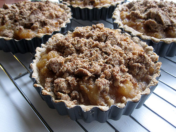 vegan gluten-free mini cinnamon apple tarts