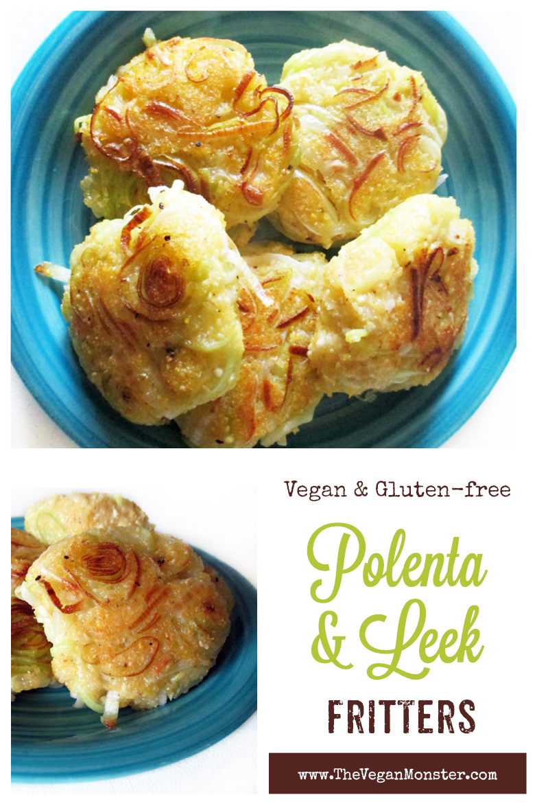 Vegan Gluten free Leek Polenta Fritters Recipe P1