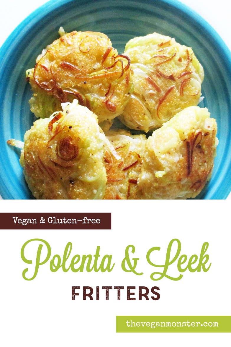 Vegan Gluten free Leek Polenta Fritters Recipe P2