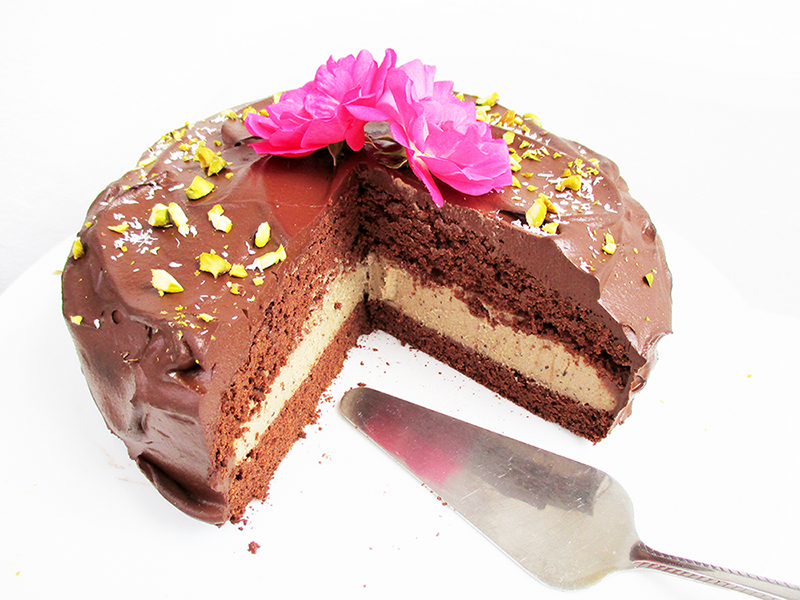 Vegan Gluten free Fruit Sweetened Chocolate Coffee Cake Recipe 5