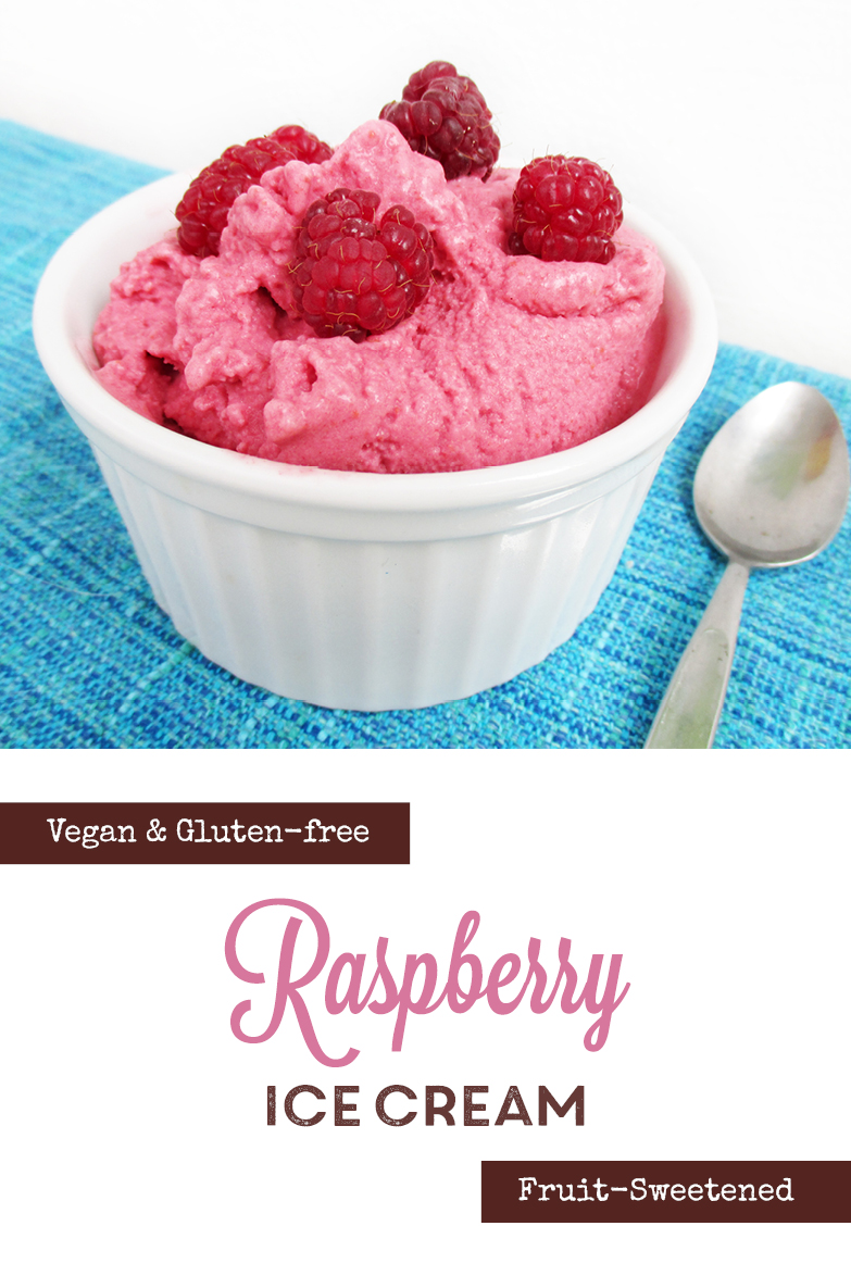 Vegan Gluten free Nut free Fruit Sweetened Raspberry Ice Cream Recipe P2