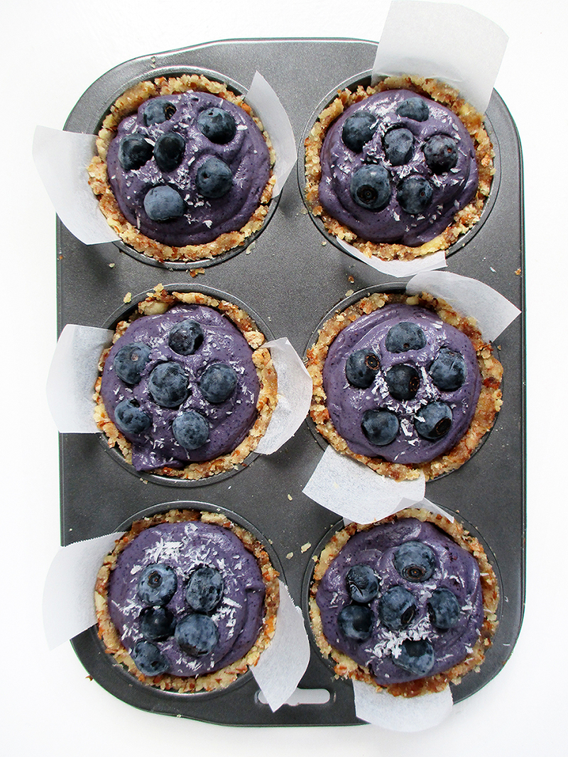 Vegane Glutenfreie Fruchtgesuesste Nix Backen Blaubeer Mini Kuchen Rezept 2