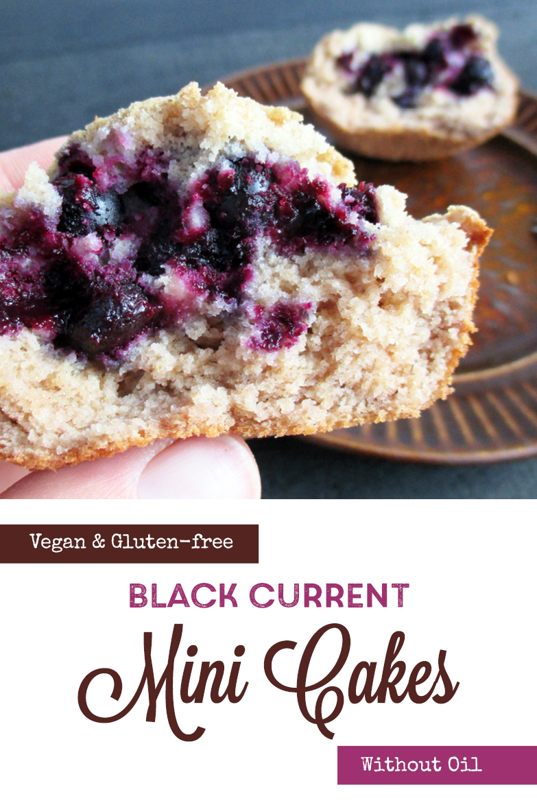 Vegan Gluten free Frui Sweetened Oil free Mini Cakes With Black Current Recipe P2