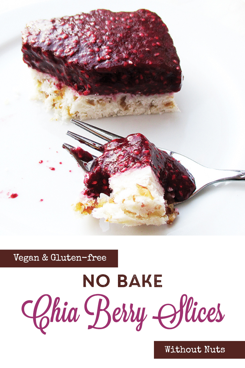 Vegan Gluten free No Bake Berry Coconut Cake Slices Fruit Sweetened Recipe P2