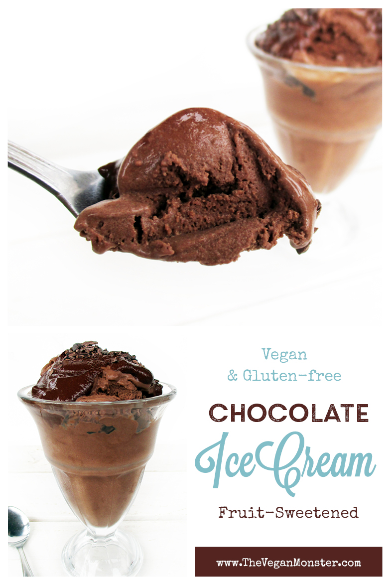 Super Easy Vegan Dairy free Chocolate Ice Cream Fruit Sweetened Recipe P2