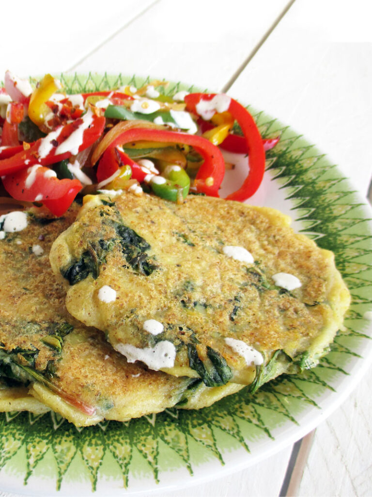 Vegan Gluten free Potato Spinach Fritters Recipe 3