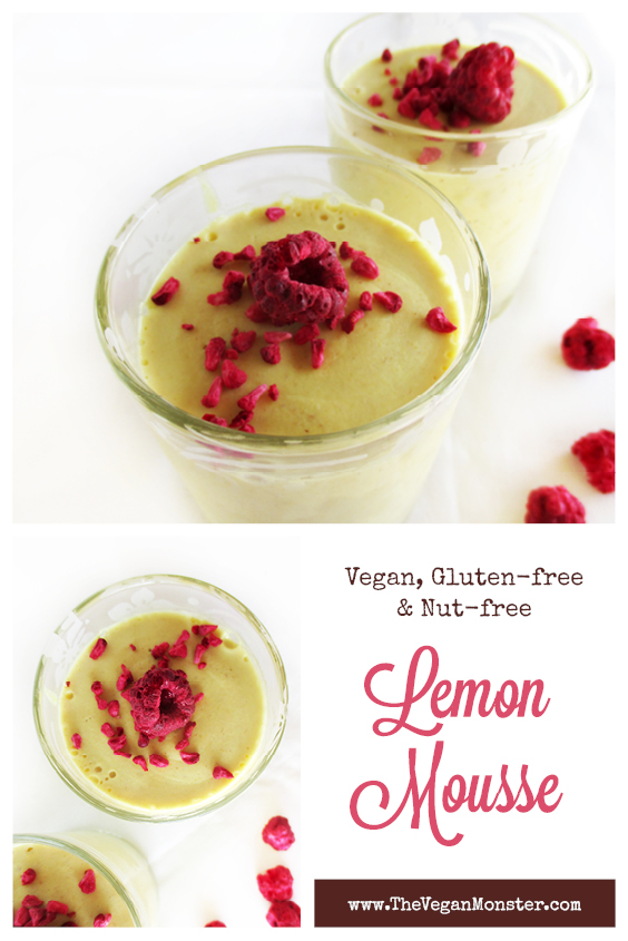 Vegan Gluten free Nut free Fruit Sweetened Lemon Mousse Recipe P1