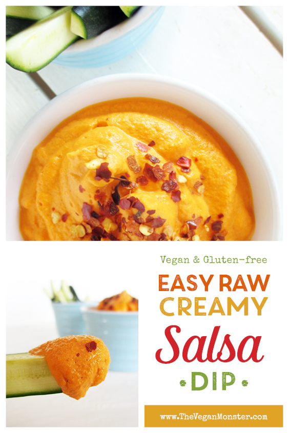 Vegan Gluten free Raw Creamy Salsa Dip Recipe P