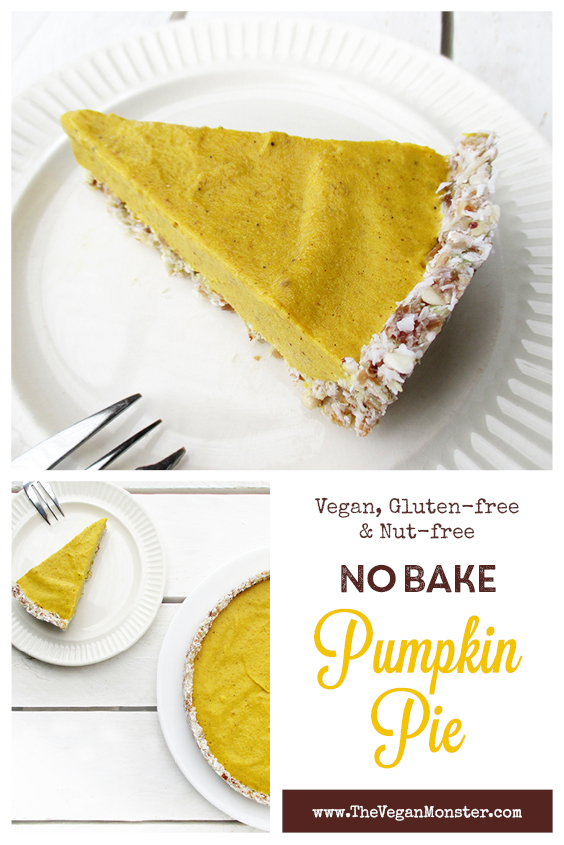 Vegan Gluten free Nut free No Bake Pumpkin Pie Cake Recipe P1