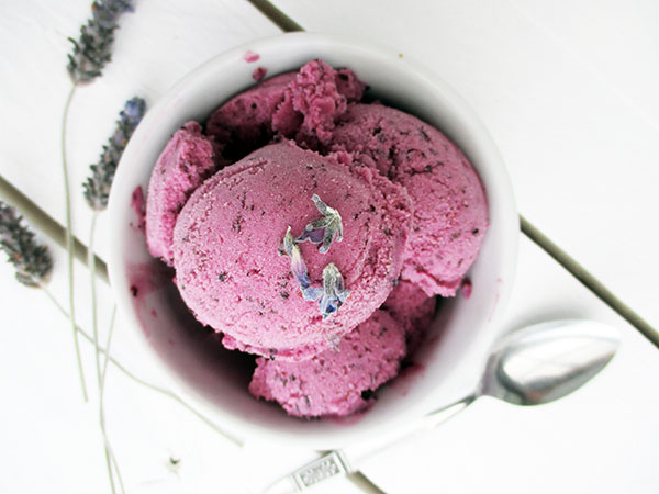 Vegan Gluten-free Dairy-free Refined Sugar-free Blueberry Lavender Ice Cream Recipe