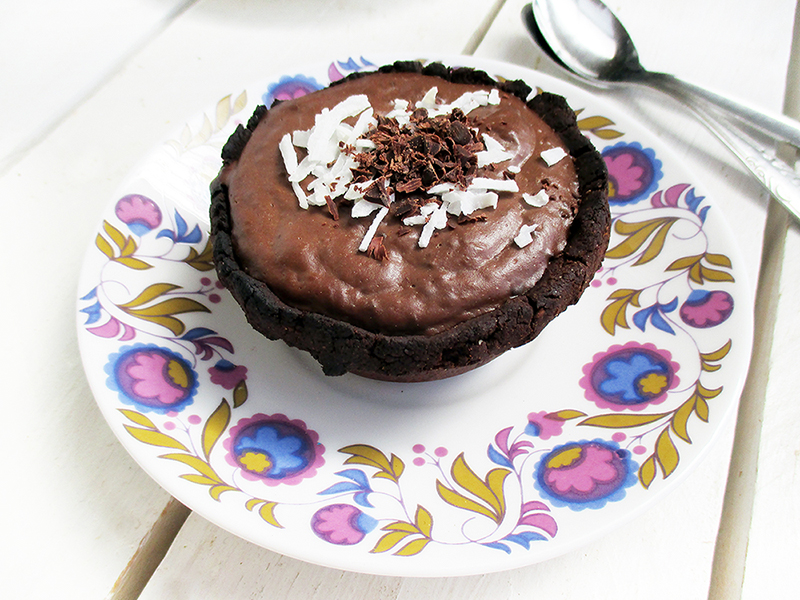 Vegan Gluten free Chocolate Custard Tarts Mini Cakes Recipe 2
