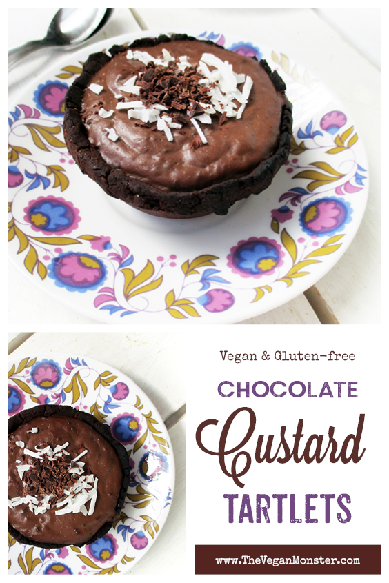 Vegan Gluten free Chocolate Custard Tarts Mini Cakes Recipe P1