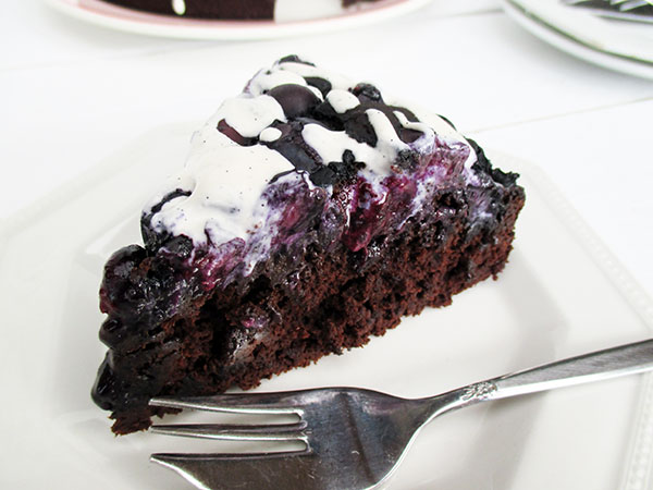 Vegan Dairy-free Egg-free Gluten-free Chocolate Blueberry Cake Recipe