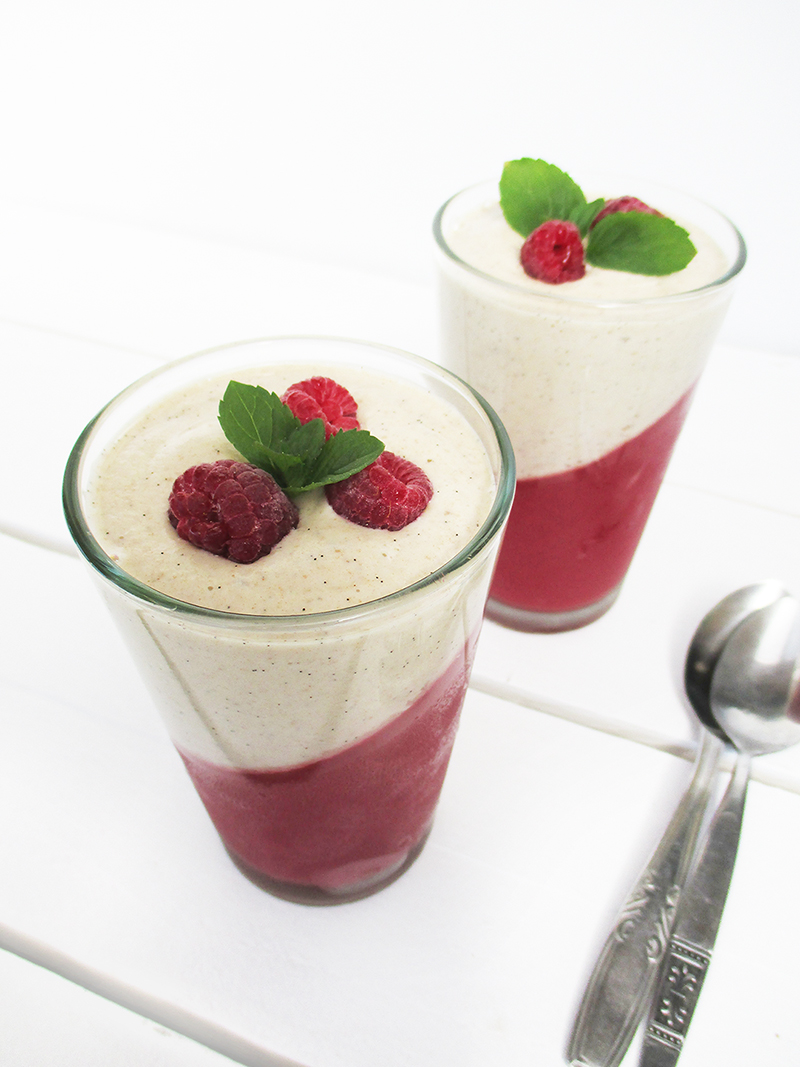 Vegan Gluten free Dairy free Fruit Sweetened Raspberry Jelly With Vanilla Custard Recipe 2