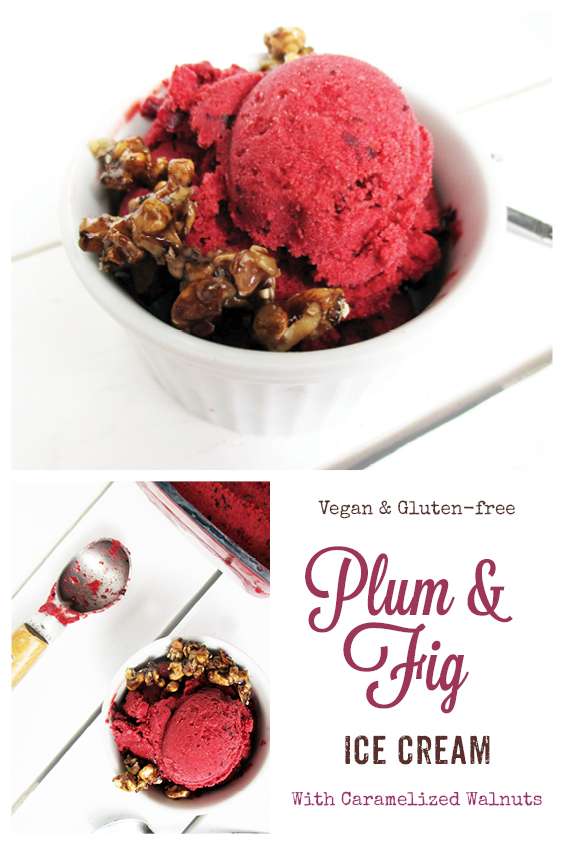Vegan Gluten free Dairy free Fruit Sweetened Plum Fig Ice Cream Recipe P