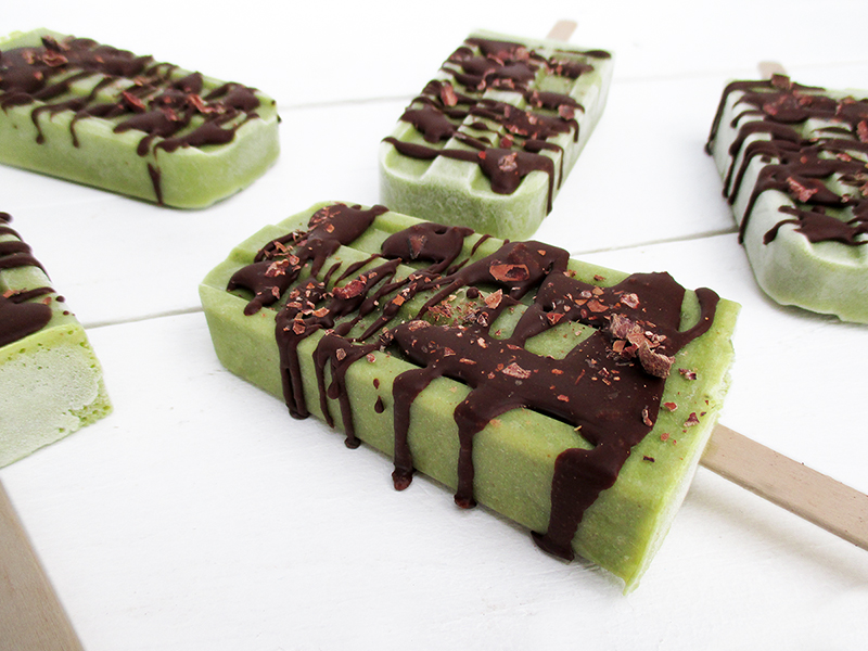 Vegan Gluten free Dairy free Mint Chocolate Ice Pops Without Refined Sugar Recipe 01