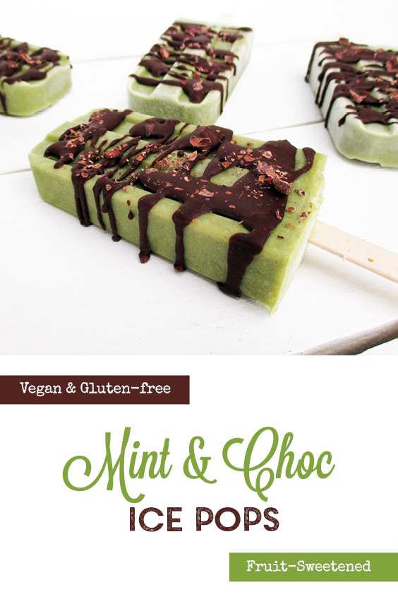 Vegan Gluten free Dairy free Mint Chocolate Ice Pops Without Refined Sugar Recipe P3