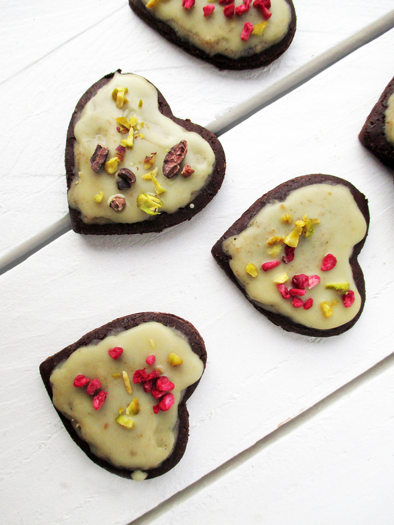 Vegan Gluten free Refined Sugar Free Chocolate Valentines Cookies Recipe 1