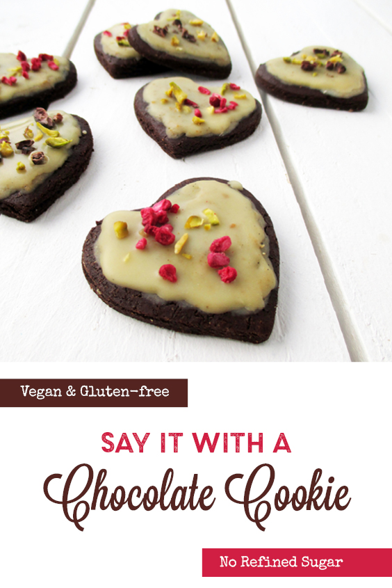 Vegan Gluten free Refined Sugar Free Chocolate Valentines Cookies Recipe P2