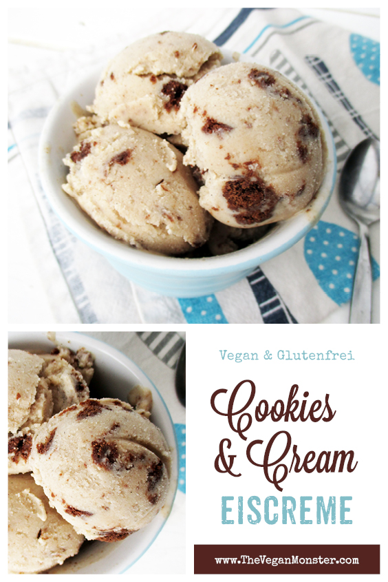 Vegane Glutenfreie Cookie Cream Eiscreme Eis Rezept Ohne Haushaltszucker Ohne Milch Rezept P1
