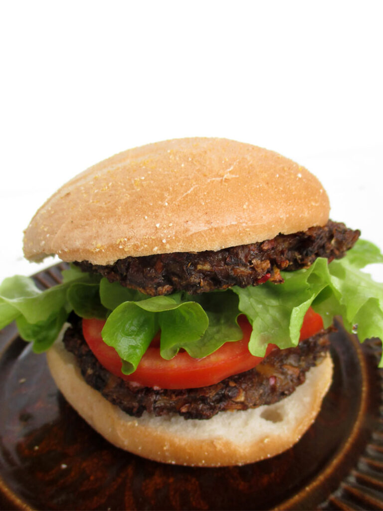 Vegan Gluten-free Oil-free Mushroom Burger Recipe