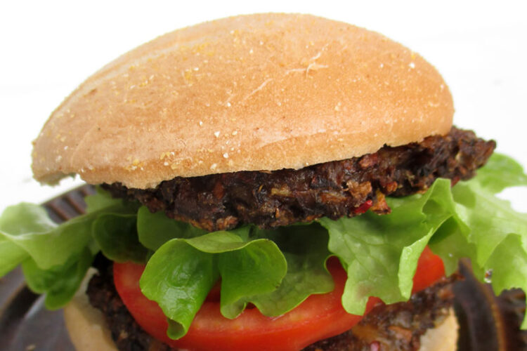 Veganer Glutenfreier Pilz Burger Bratling Rezept