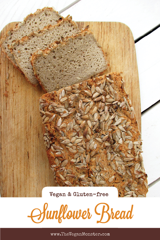 Vegan Gluten free Dairy free Egg free Oil free Sunflower Seed Bread Recipe P2