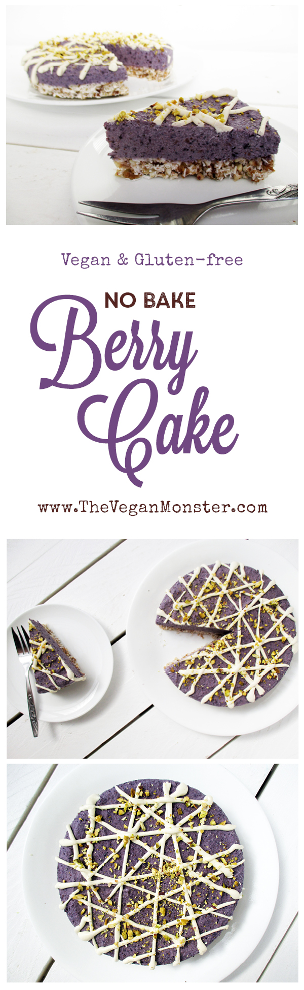 vegan gluten-free no-bake berry cake recipe without refined sugar