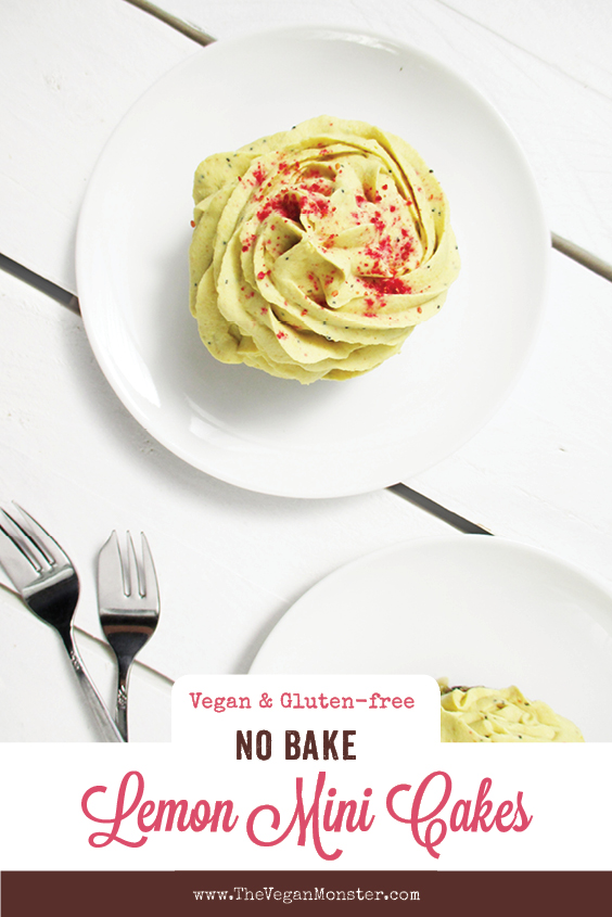 No Bake Vegan Gluten free Dairy free Lemon Poppy Seed Cake Tartlets Recipe P2