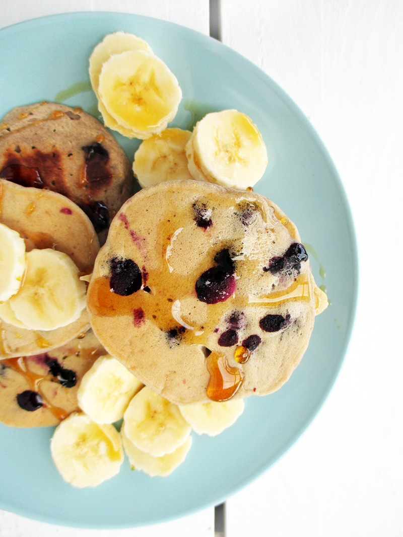 Vegan Gluten free Egg free Dairy free Sugar free Blueberry Banana Pancakes Recipe 3