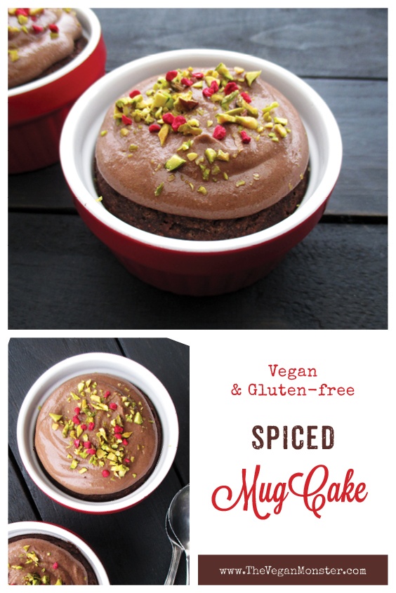 Vegan Gluten free Oil free Spiced Gingerbread Mug Cake Recipe P