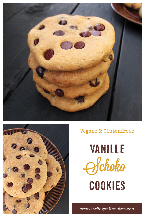 Vegane Glutenfreie Vanille Schokoladen Cookies Kekse Rezept P1