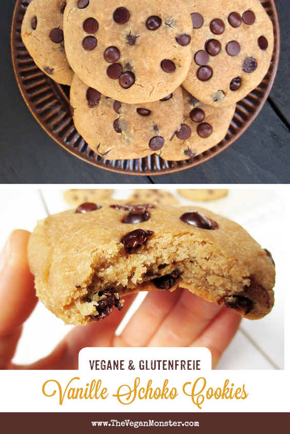 Vegane Glutenfreie Vanille Schokoladen Cookies Kekse Rezept P2