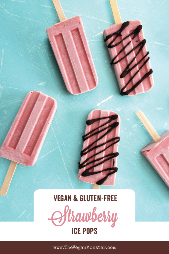 Vegan Gluten free Dairy free Refined Sugar Free Strawberry Chocolate Ice Pops Recipe P