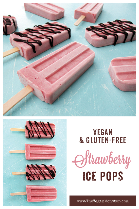Vegan Gluten free Dairy free Refined Sugar Free Strawberry Chocolate Ice Pops Recipe P2