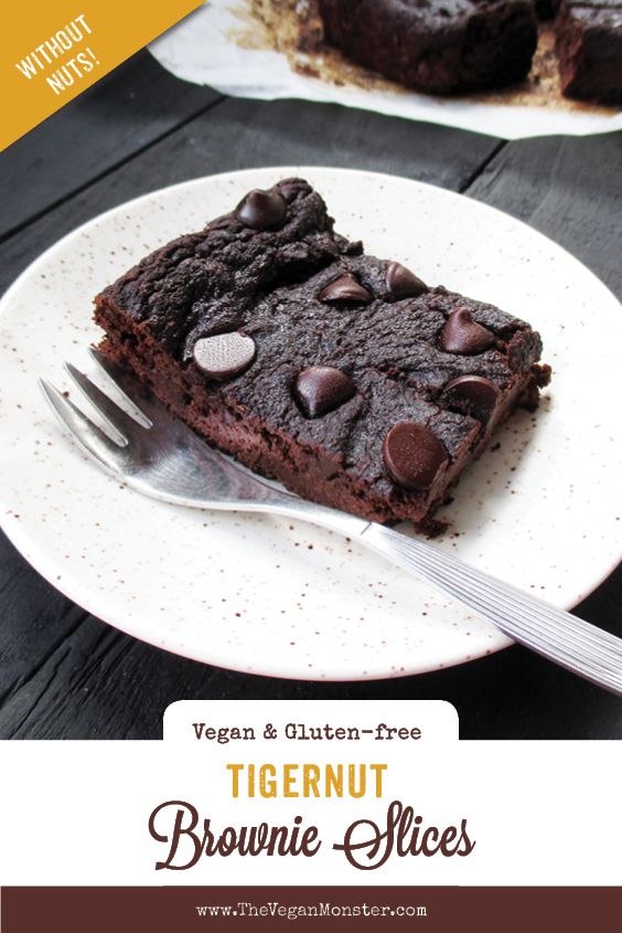 Vegan Gluten free Oil free Egg free Dairy free Tigernut Chocolate Brownie Slice Recipe P2