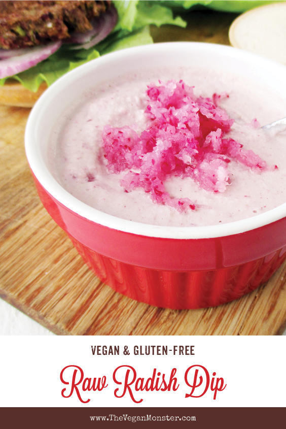 Vegan Gluten free Raw Radish Dip Recipe P