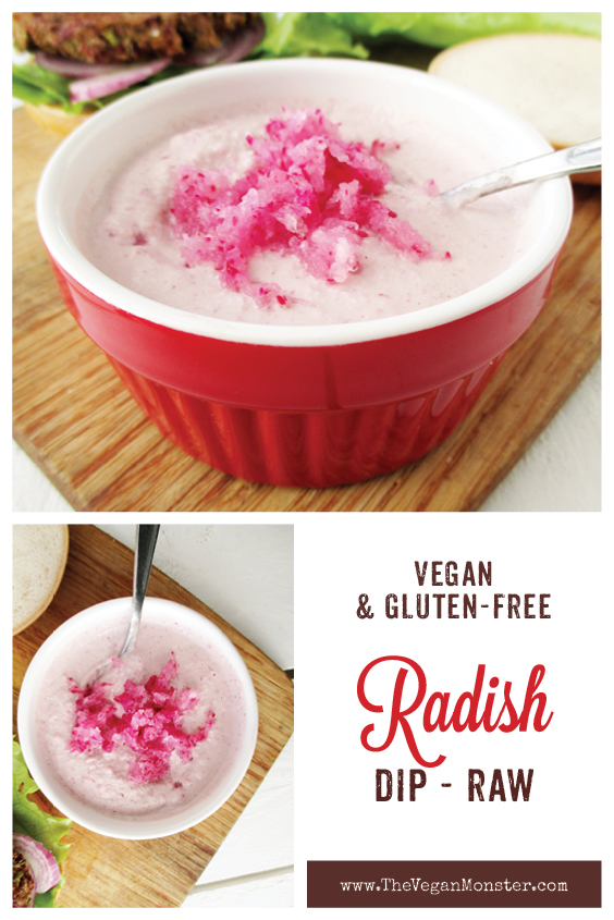 Vegan Gluten free Raw Radish Dip Recipe P2