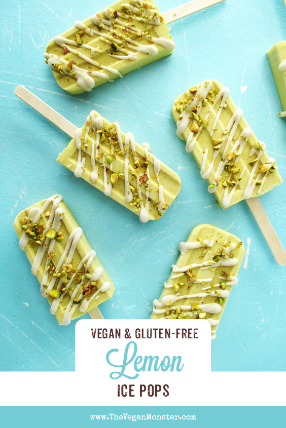 Vegan Gluten free Dairy free Lemon Ice Pops Without Refined Sugar Recipe P