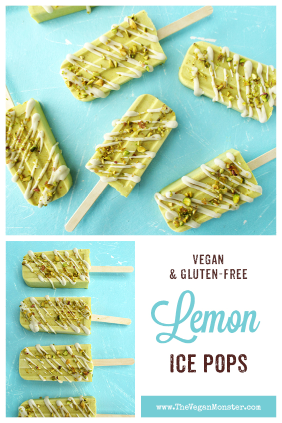 Vegan Gluten free Dairy free Lemon Ice Pops Without Refined Sugar Recipe P2