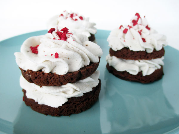 Vegan Gluten free Mini Chocolate Cakes And Coconut Frosting Recipe 3