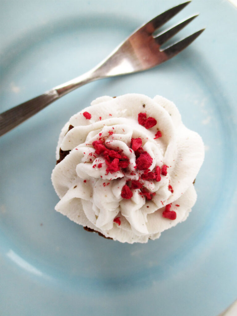 Vegan Gluten free Mini Chocolate Cakes And Coconut Frosting Recipe 5