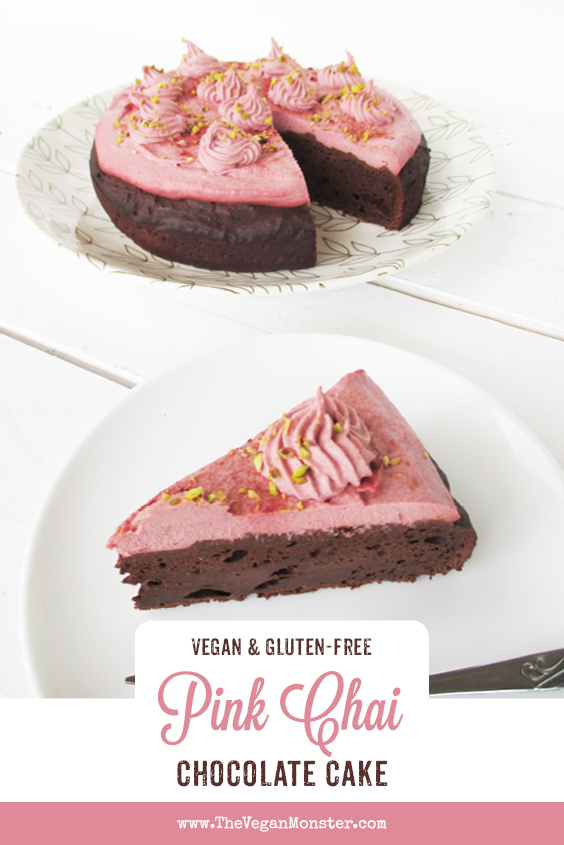 Vegan Gluten free Pink Chai Chocolate Cake Recipe 1