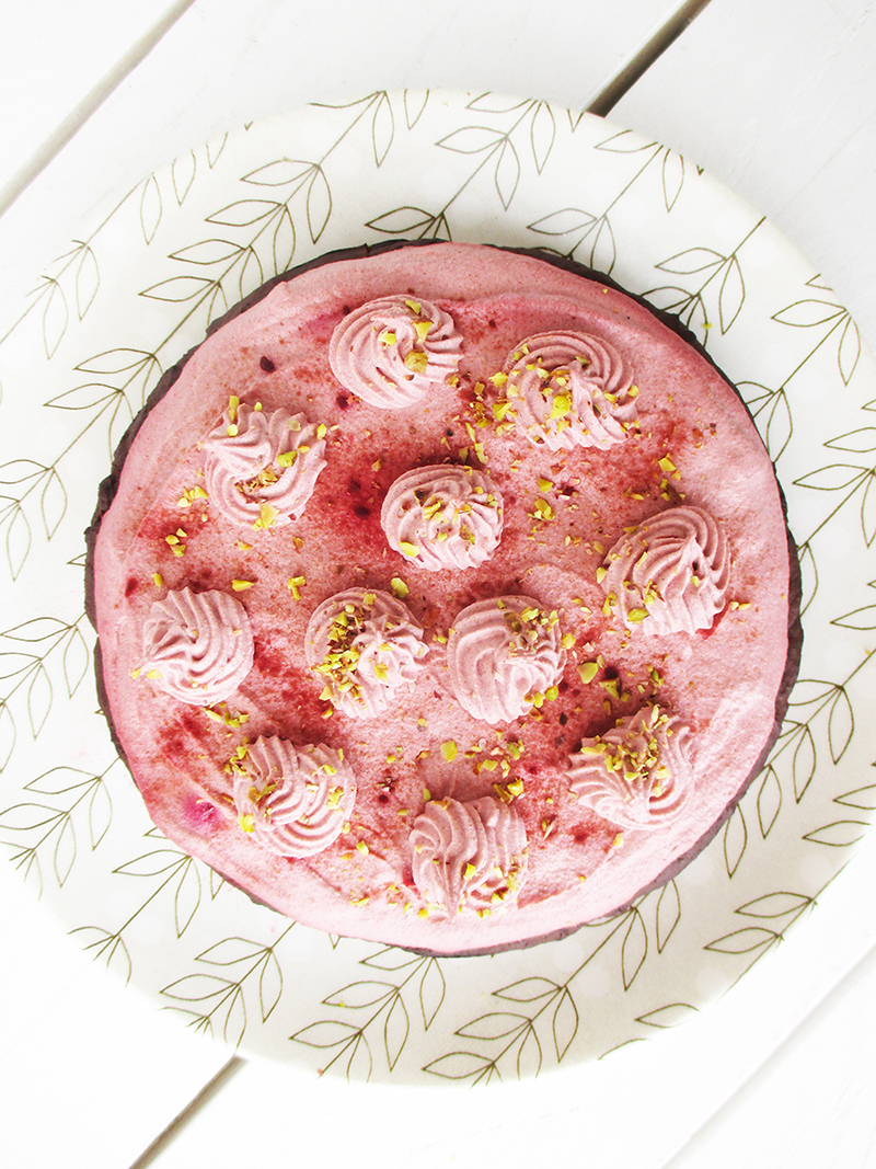 Vegan And Gluten-Free Pink Chai Chocolate Cake
