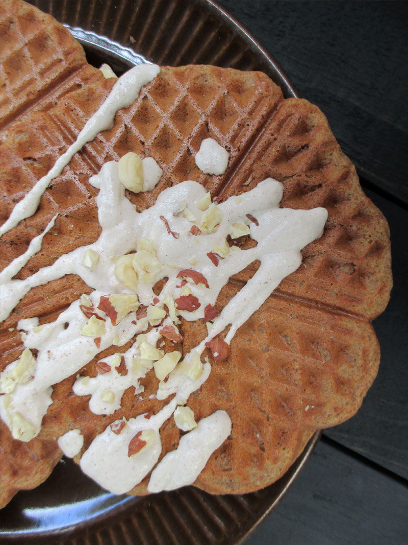 Hazelnut Waffles (Vegan, Glutenfree, Without Refined Sugar, Oilfree